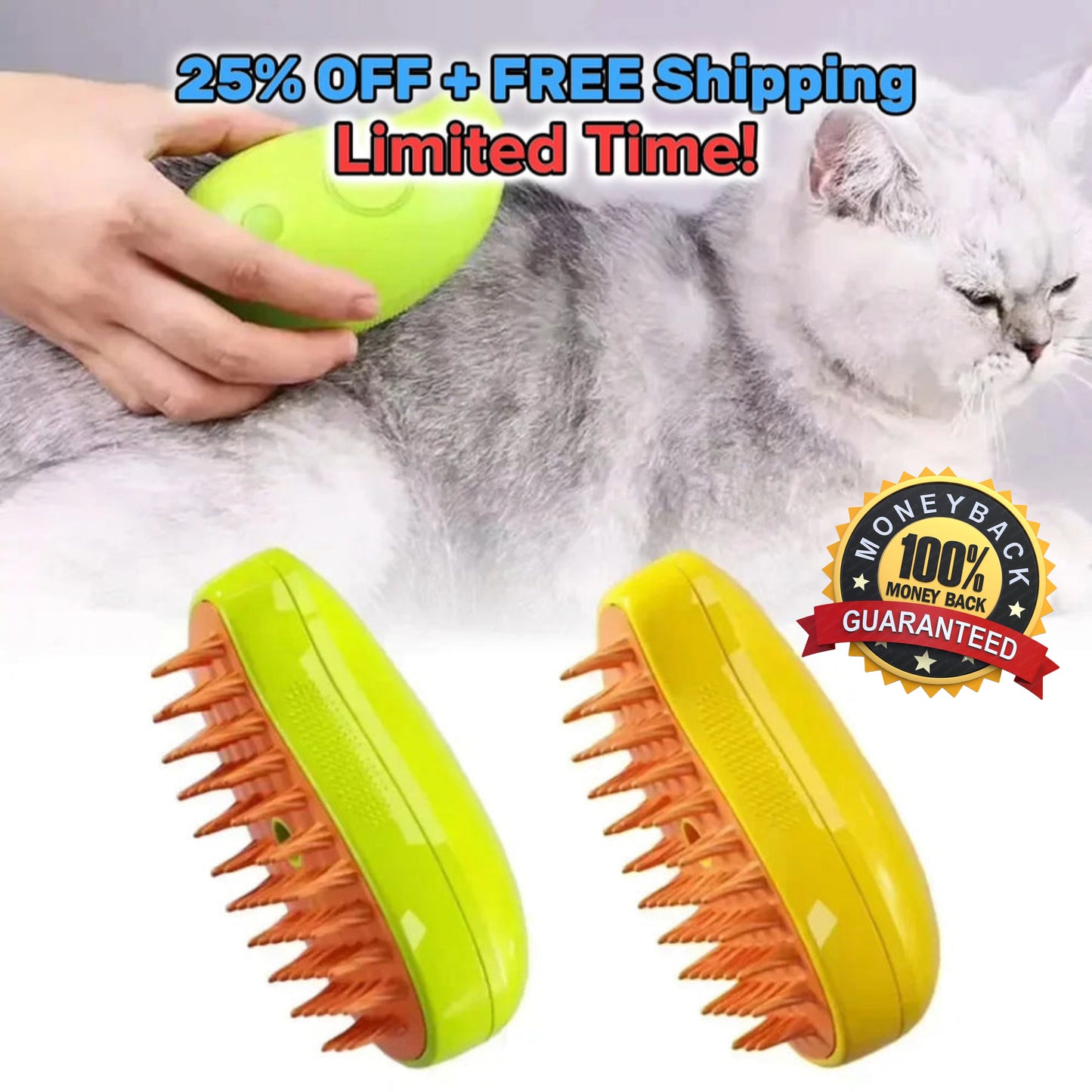 Pawvaluxe Pet Steam Brush