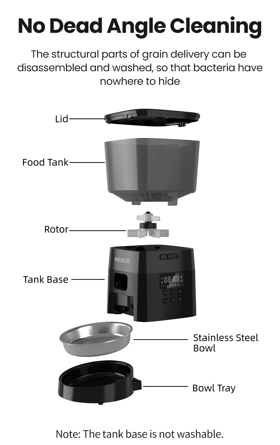 ROJECO Smart Automatic Pet Feeder