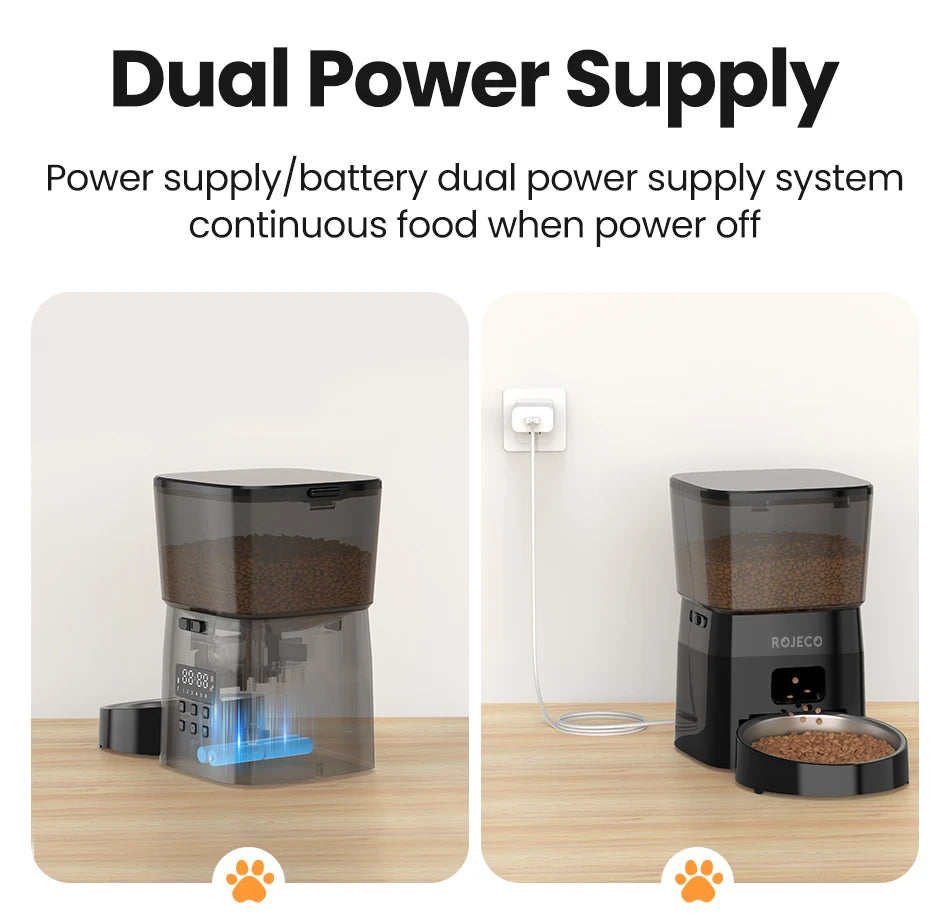 ROJECO Smart Automatic Pet Feeder
