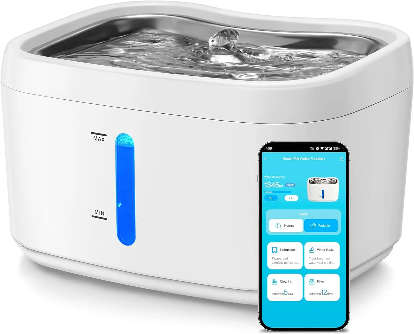 Pawvaluxe Diamond Crystal Fountain