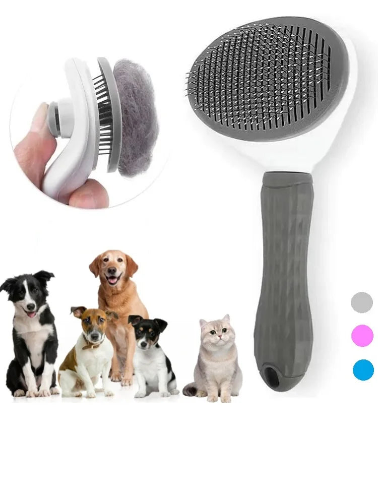 Self-cleaning Pet Hair Remove Comb by Pawvlauxe