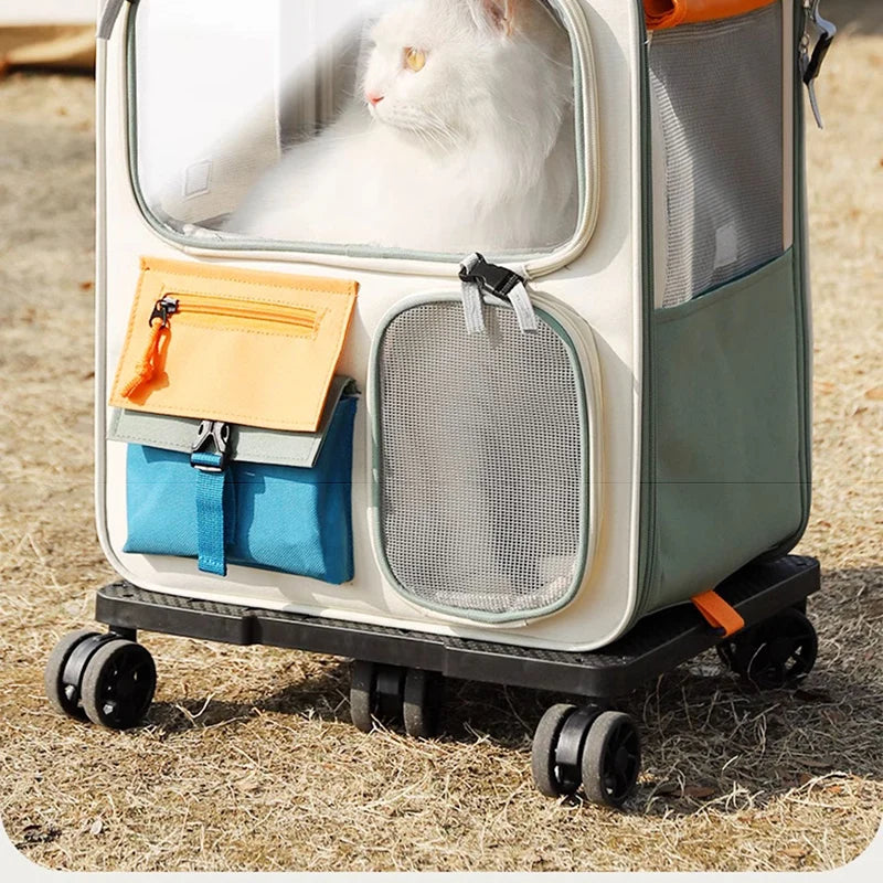 HOOPET Cats Travel Bag by Pawvaluxe | Portable Out Pet Trolley Suitcase