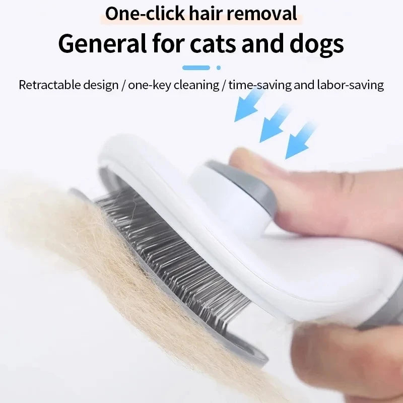 Self-cleaning Pet Hair Remove Comb by Pawvlauxe