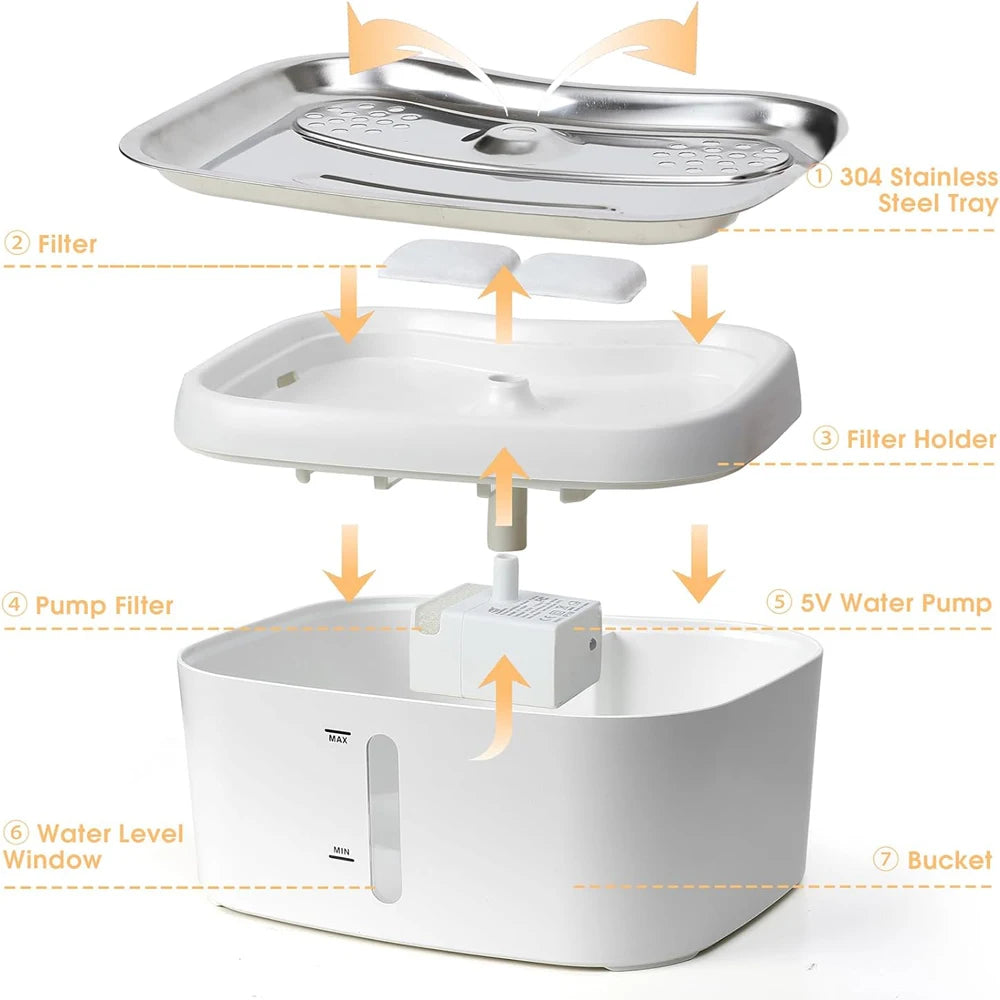 Pawvaluxe Diamond Crystal Fountain